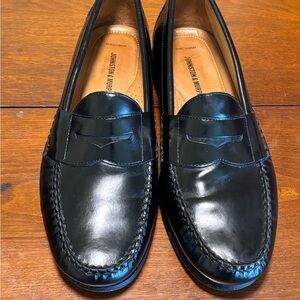 Johnston & Murphy Black Patent Leather Penny Loafers 12 M